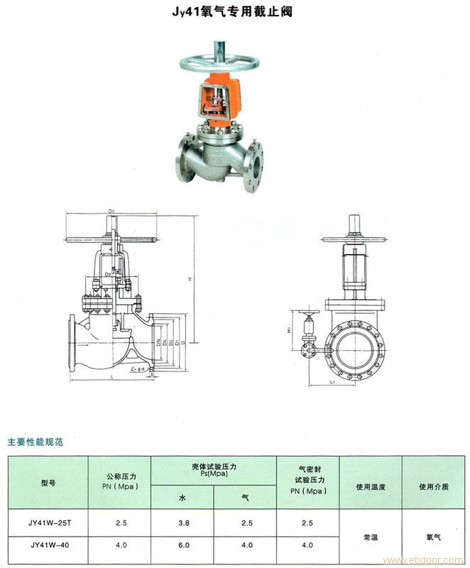 JY41氧气专用截止阀-上海铁王阀门